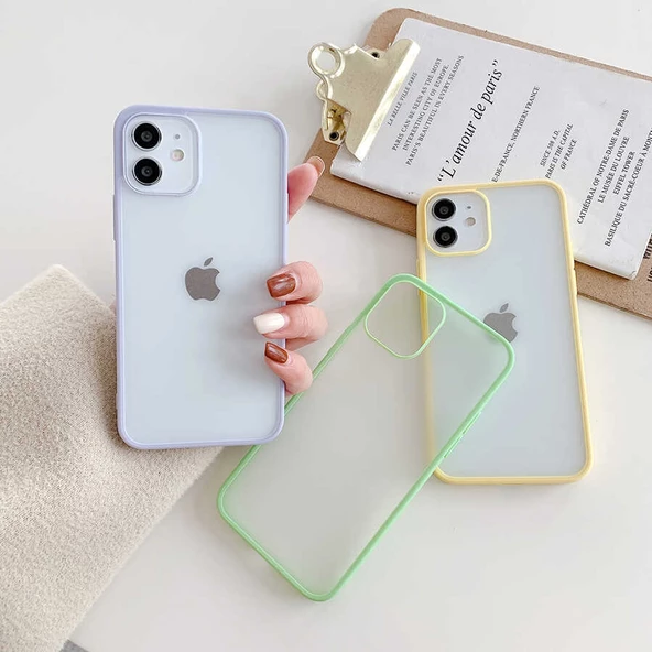 Apple iPhone 12 Kılıf Zore Mess İnce ve Hafif Silikon Kılıf - Resim 12