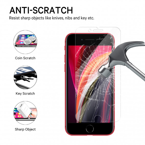 TANCELL iPhone 7g / 8g / 6s / 6 Uyumlu Japon Kırılmaz Cam Ekran Koruyucu (1 AD) 4.7inc 2.5d 9h - 5