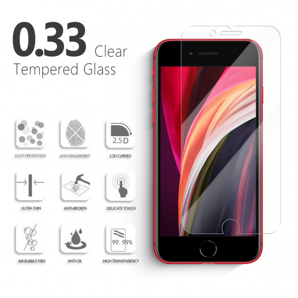 TANCELL iPhone 7g Plus / 8g Plus Uyumlu Japon Kırılmaz Cam Ekran Koruyucu Cam(1 Ad) 5.5 Inc 2.5d 9h - 3