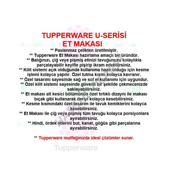 Tupperware U-SERİSİ ET MAKASI M66 HSGL - 3