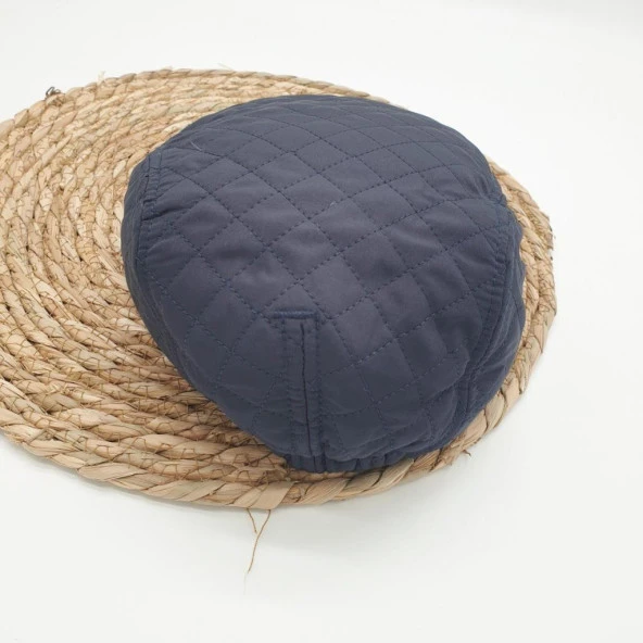 Kare Dikişli Erkek Kasket Lacivert Renk - 10