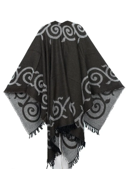 Kahve Beyaz Sarmaşık Model Panço - 9