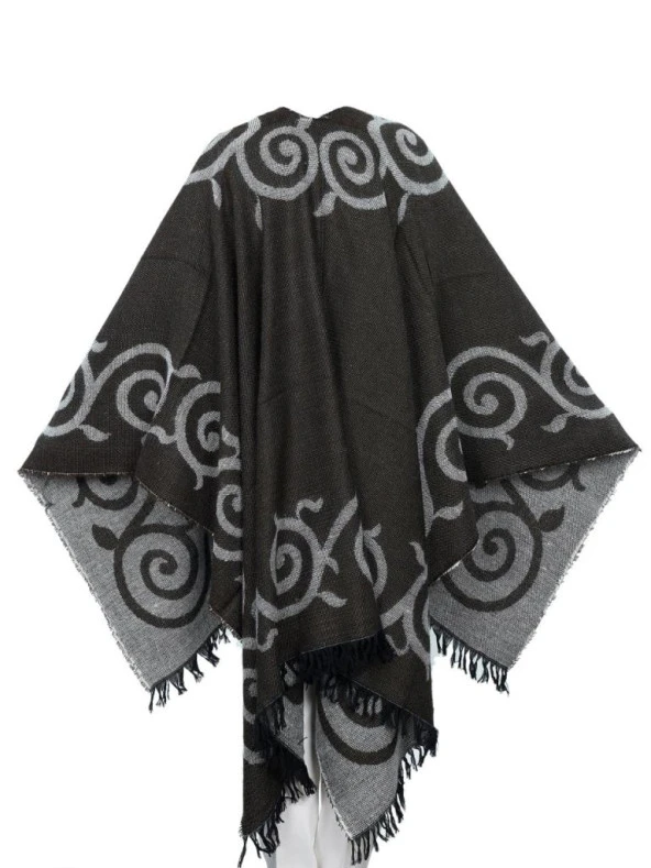 Kahve Beyaz Sarmaşık Model Panço - 3