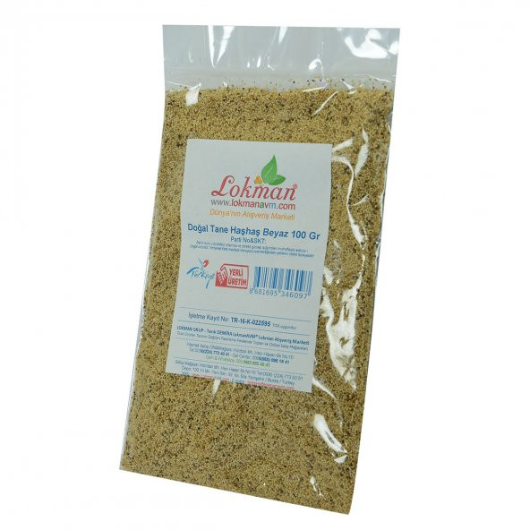 Haşhaş Tohumu Tane Doğal Beyaz 100 Gr Paket - 4