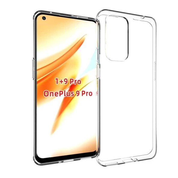 Gpack OnePlus 9 Pro Kılıf Süper Silikon Korumalı ŞeffafFull Ekran Koruyucu