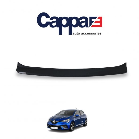 CAPPAFE Renault Clio 5 Arka Tampon Eşiği Koruma Akrilik (ABS) Parlak Siyah 2020-> - 1
