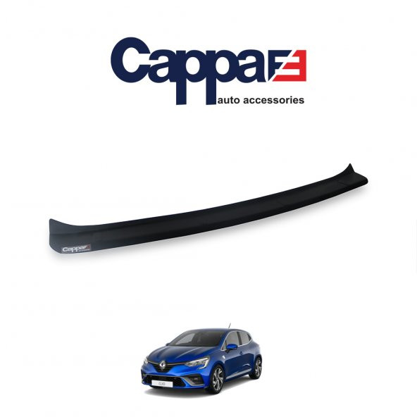 CAPPAFE Renault Clio 5 Arka Tampon Eşiği Koruma Akrilik (ABS) Parlak Siyah 2020-> - 3