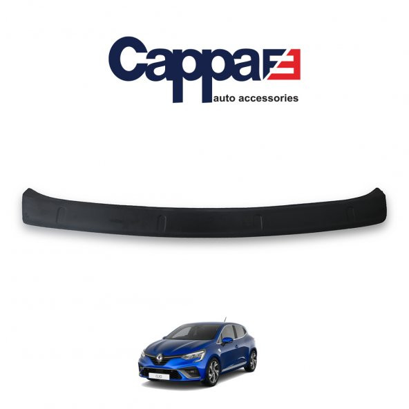 CAPPAFE Renault Clio 5 Arka Tampon Eşiği Koruma Akrilik (ABS) Parlak Siyah 2020-> - 5