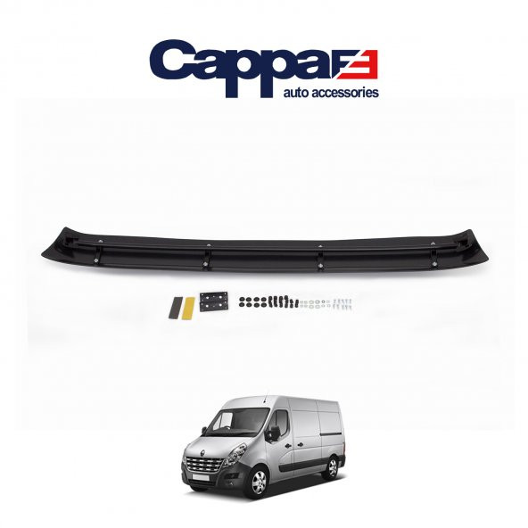 CAPPAFE Renault Master Ön Cam Güneşliği Siperlik Akrilik Vizör Şapka Terek Piano Black 2010-2014