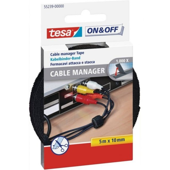 TESA (ALMAN MARKASI) On & Off Cırt Bant Kablo Toplayıcı 5mx10mm