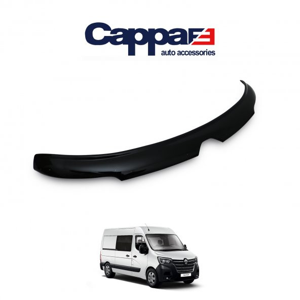 CAPPAFE Renault Master Ön Kaput Koruyucu Rüzgarlığı 4mm Akrilik (ABS) Piano Black 2019 ve Sonrası - 3