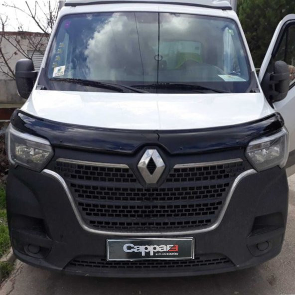 CAPPAFE Renault Master Ön Kaput Koruyucu Rüzgarlığı 4mm Akrilik (ABS) Piano Black 2019 ve Sonrası - 7