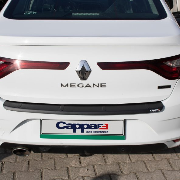 CAPPAFE Renault Megane 4 Arka Tampon Eşiği Koruma Akrilik (ABS) Parlak Siyah 2016-> - 5