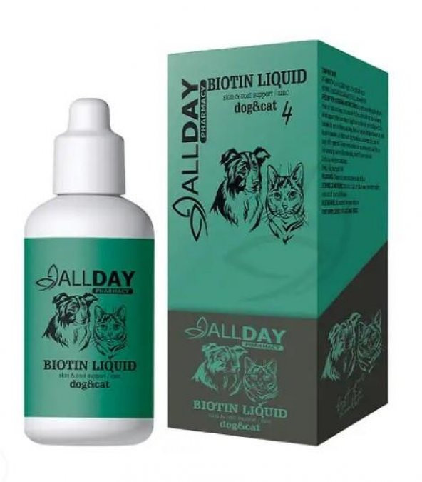AllDay 4 Biotin Liquid Kedi Ve köpek Şurup 100 Ml