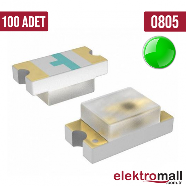 0805 Yeşil SMD LED - 100 Adet