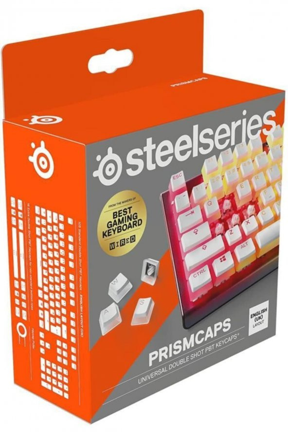 SteelSeries Prism Caps Beyaz Tuş Takımı UK