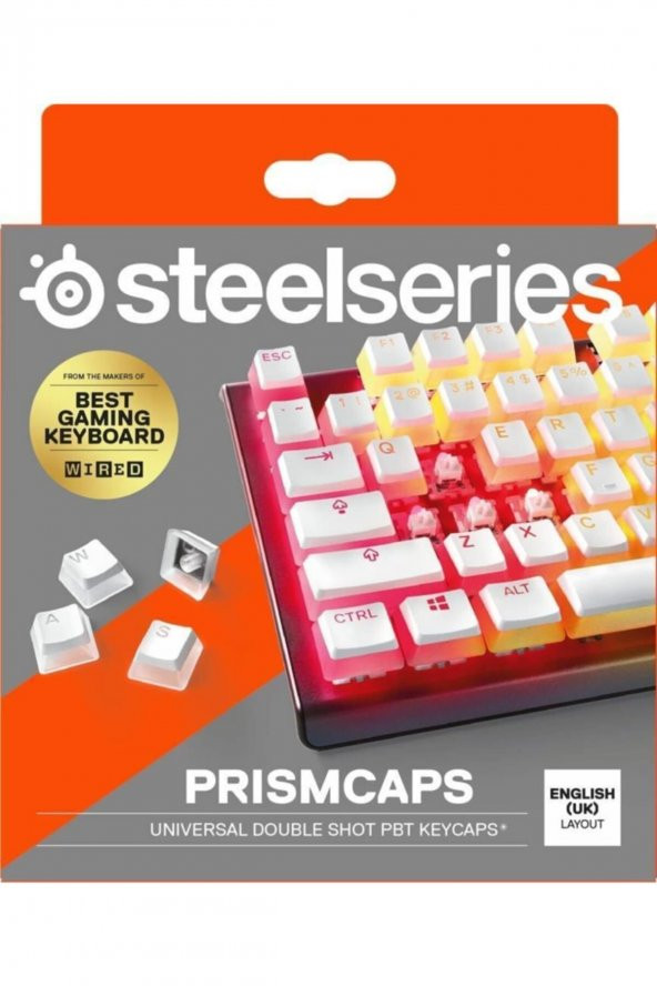 SteelSeries Prism Caps Beyaz Tuş Takımı UK - 4
