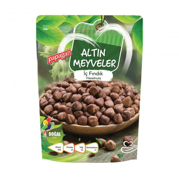Papağan Kuruyemiş Altın Meyveler Çiğ Fındık 2 x 140 gram - 2