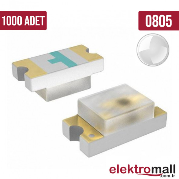 0805 Beyaz SMD LED - 1000 Adet