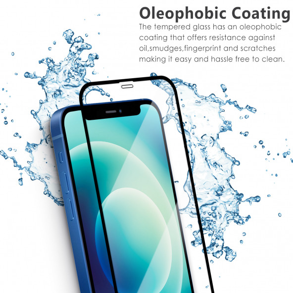 TANCELL iPhone 12 Pro Max Uyumlu Japon Kırılmaz Cam Ekran Koruyucu 6.7in 2.5d 9h Tam Kaplayan Ekran - 6