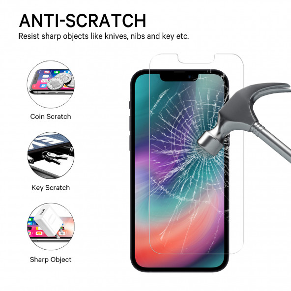 TANCELL iPhone 13 Mini Uyumlu Japon Kırılmaz Cam Ekran Koruyucu Cam (1 Ad) 5.4 Inc 0.33mm 2.5d 9h - 3