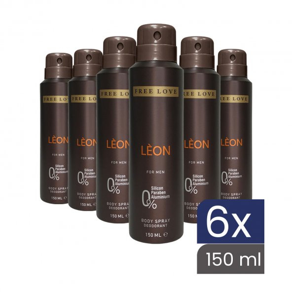 Free Love Leon Erkek Deodorant 150 ml 6 Adet - 2