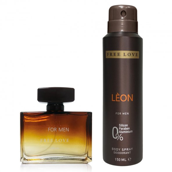 Free Love Leon EDP Erkek Parfüm 100 ml ve Deodorant 150 ml