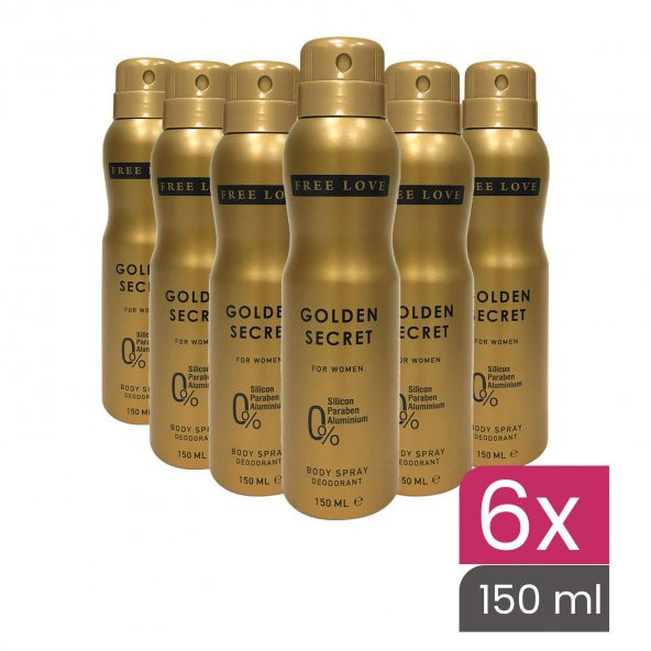 Free Love Golden Secret Kadın Deodorant 150 ml 6 Adet - 2