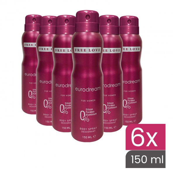 Free Love Eurodream Kadın Deodorant 150 ml 6 Adet - 2