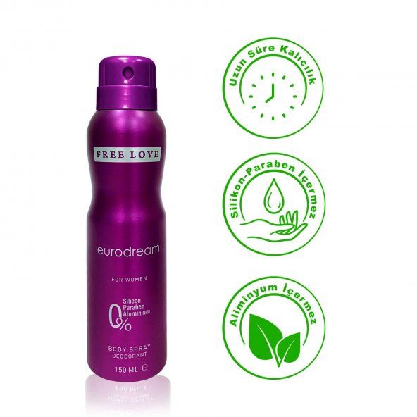 Free Love Eurodream EDP Kadın Parfüm 100 ml ve Deodorant 150 ml - 3