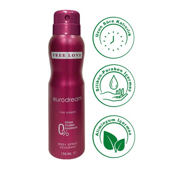 Free Love Eurodream Kadın Deodorant 150 ml 6 Adet - 4