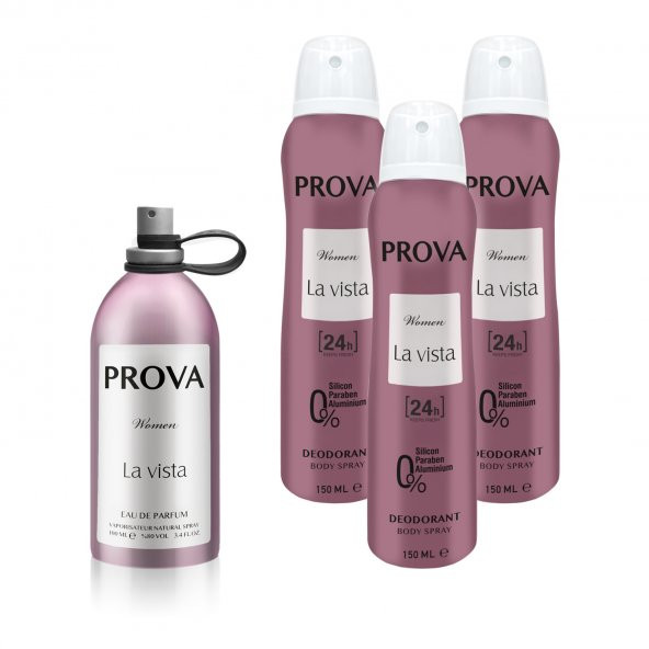 Prova La Vista EDP Kadın Parfüm 120 ml ve Deodorant 150 ml 3 Adet