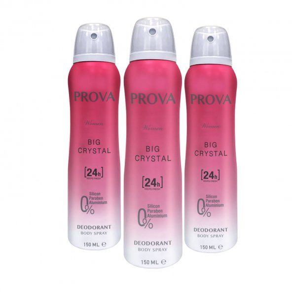 Prova Big Crystal Kadın Deodorant 150 ml 3 Adet