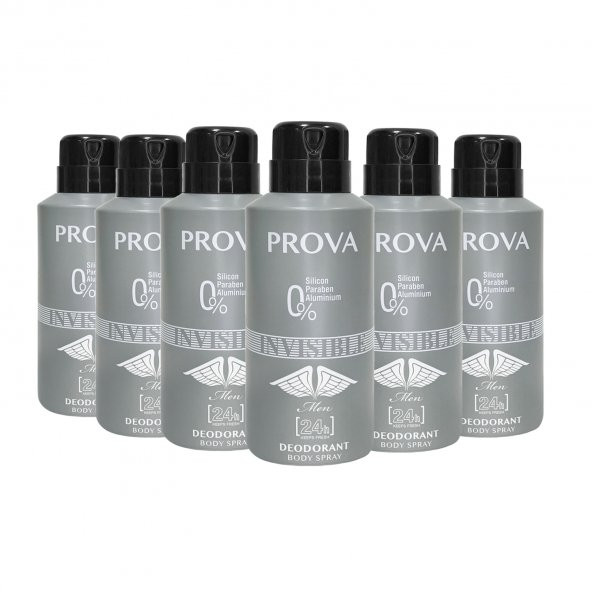 Prova Invisible Erkek Deodorant 150 ml 6 Adet
