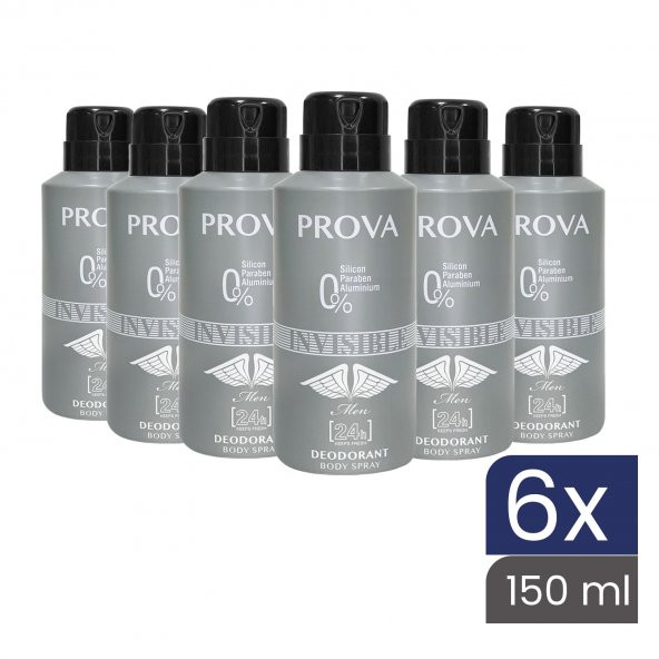 Prova Invisible Erkek Deodorant 150 ml 6 Adet - 2