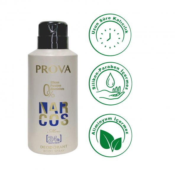 Prova Narcos Erkek Deodorant 150 ml 3 Adet - 4