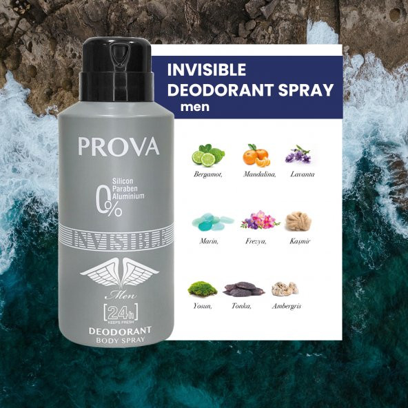 Prova Invisible Erkek Deodorant 150 ml 6 Adet - 3