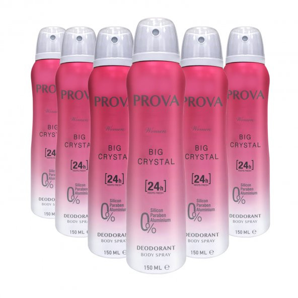 Prova Big Crystal Kadın Deodorant 150 ml 6 Adet