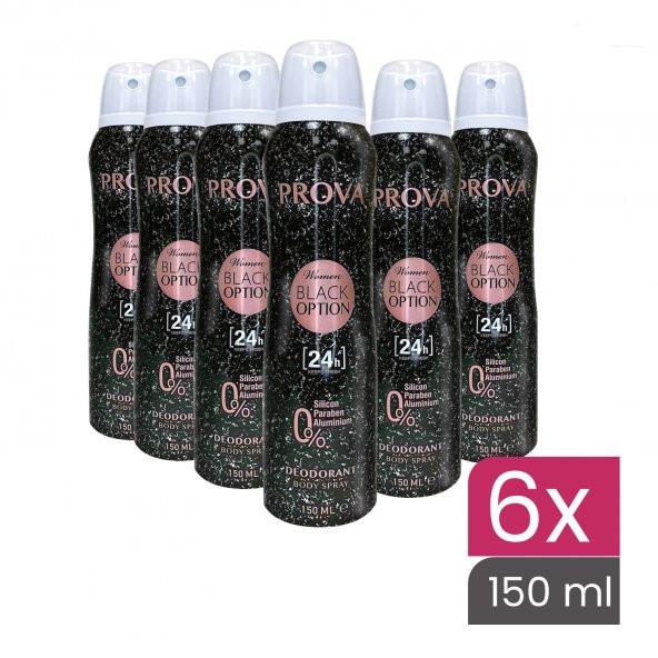 Prova Black Option Kadın Deodorant 150 ml 6 Adet - 2
