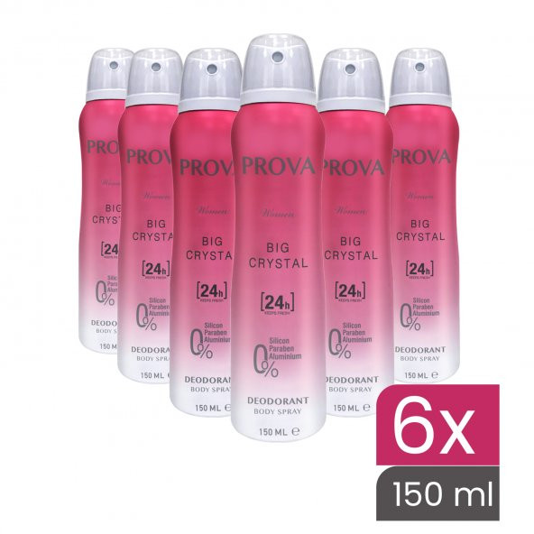 Prova Big Crystal Kadın Deodorant 150 ml 6 Adet - 2