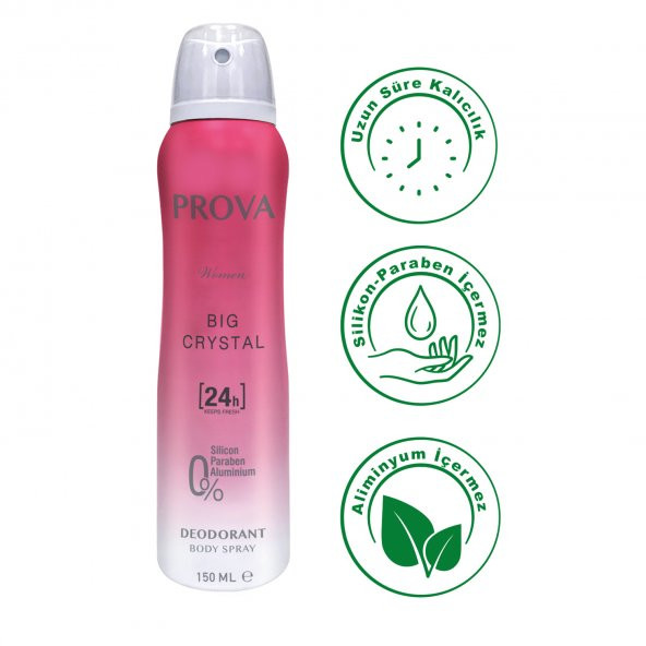 Prova Big Crystal Kadın Deodorant 150 ml 6 Adet - 4