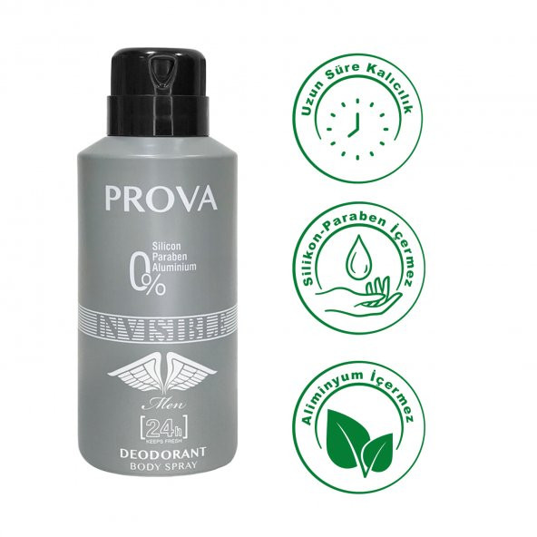 Prova Invisible Erkek Deodorant 150 ml 3 Adet - 4