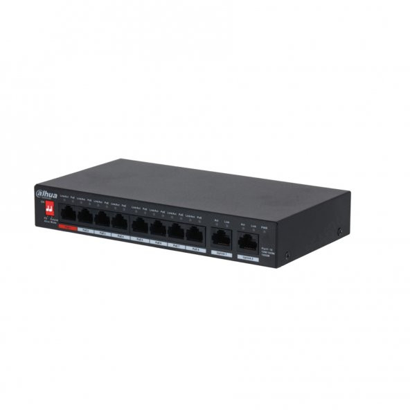 Dahua PFS3010-8GT-96-V2 8 Port Gigabit PoE + 2 Port Gigabit Uplink PoE Switch ürün görseli 1