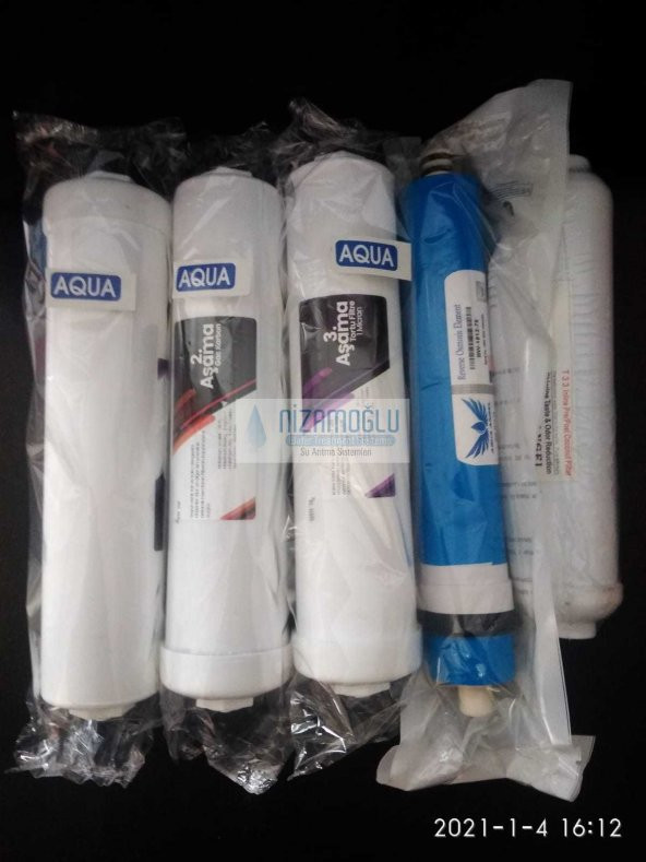 Reverse Osmosis Filtre Seti Full Takım 5 li
