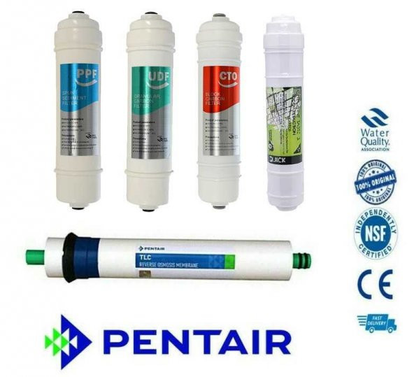 5 Aşama Kapalı Kasa Aqua Flo Su Arıtma Cihazı Inline Filtre Seti - 1