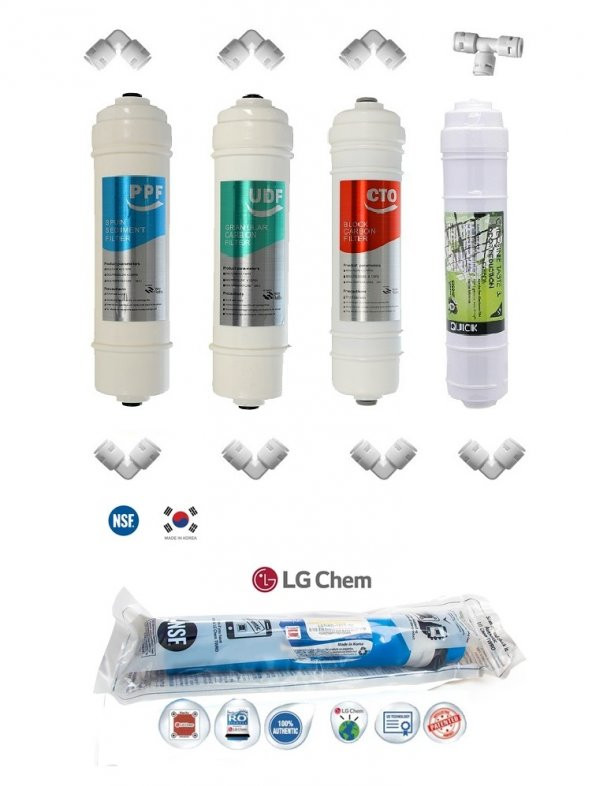Dolphin Water Kapalı Cihaz İnline 5 li Filtre Seti LG Premium