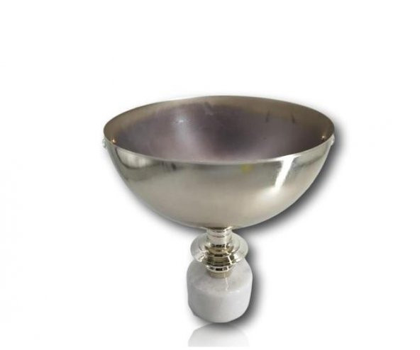 Crearthome Mermer Kaideli Metal Orkide Saksısı Krom C27G - 2