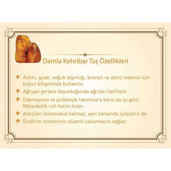 Nipora 1000 Ayar Gümüş Tria Kazaz Püsküllü Arpa Kesim Kırmızı-Sarı Damla Kehribar Tesbih - 2
