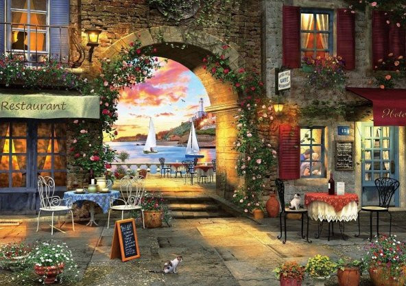 Art Puzzle 1000 Parça Sahil Restaurant 5220 - 2