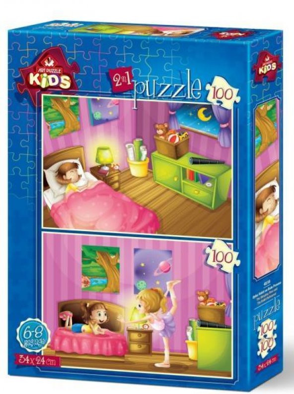 Art Puzzle 2x100 Parça Uyku Vakti Ve Bale Provası 4518 - 2